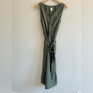 GAP Sleeveless Green Culotte Leg Jumpsuit